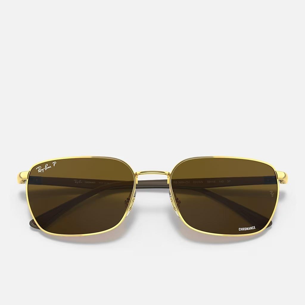 Kính Ray-Ban Rb3684Ch Chromance Vàng Nâu