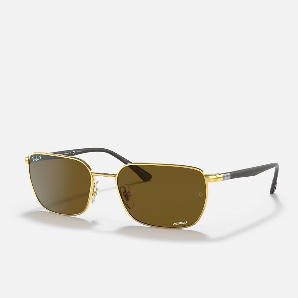 Kính Ray-Ban Rb3684Ch Chromance Vàng Nâu