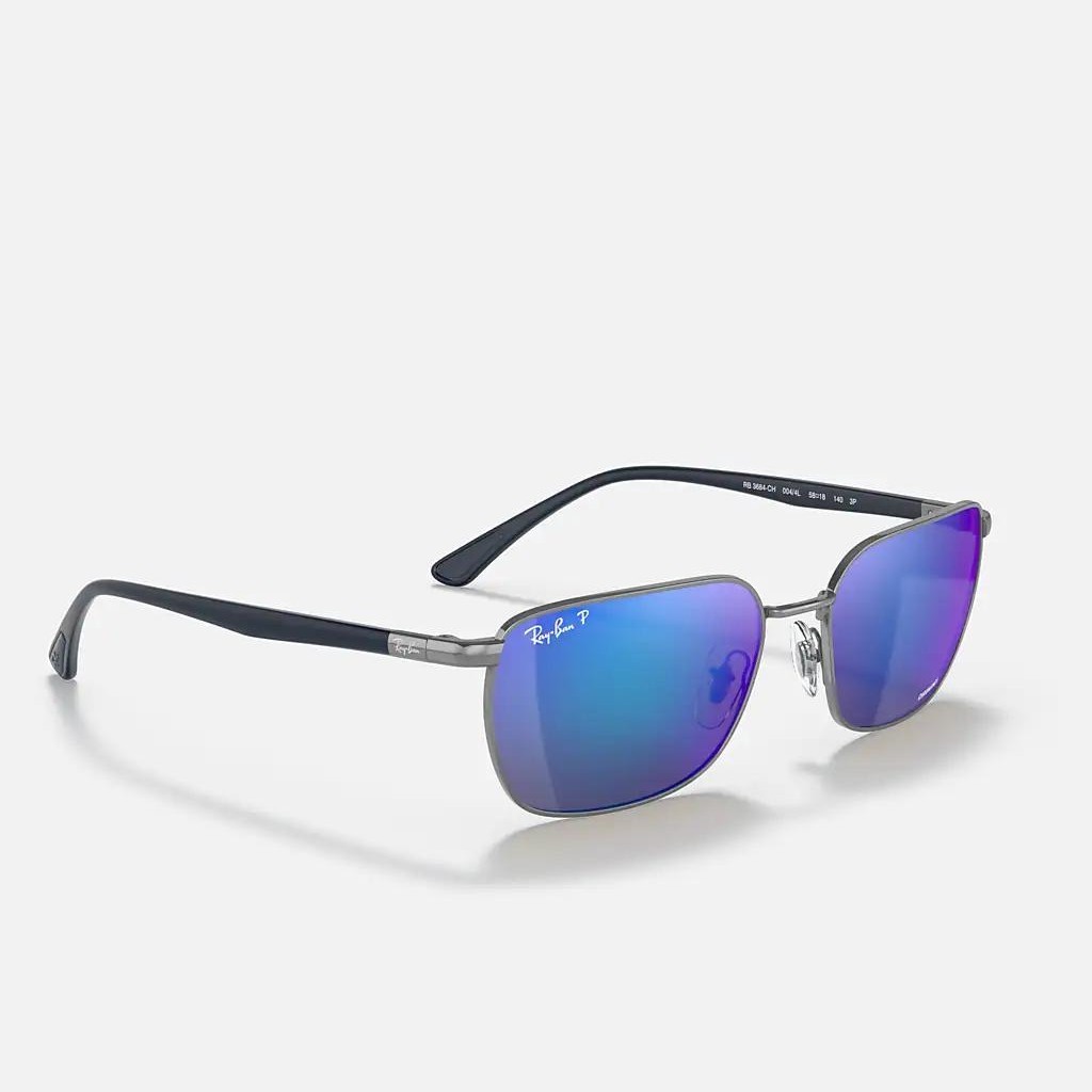 Kính Ray-Ban Rb3684Ch Chromance Xám Xanh Dương