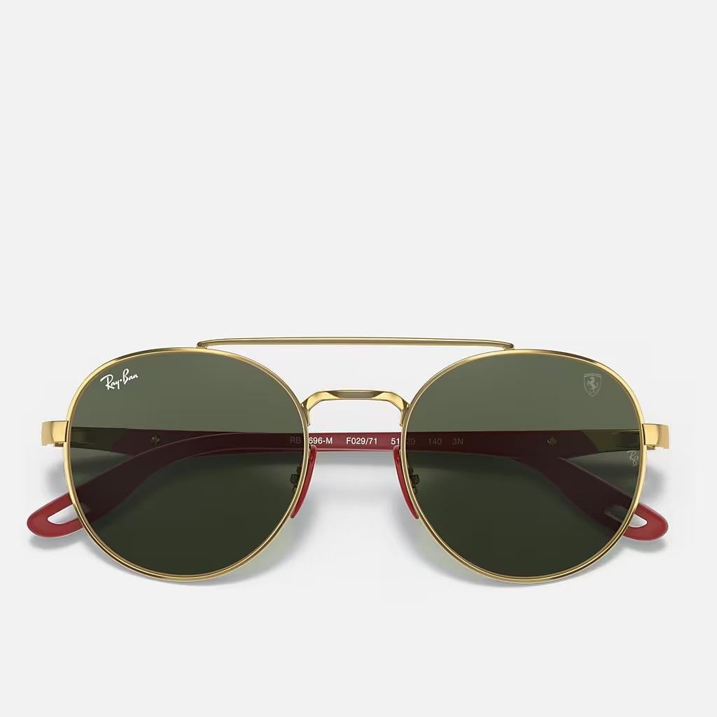 Kính Ray-Ban Rb3696M Scuderia Ferrari Collection Vàng Xanh Lá Đậm