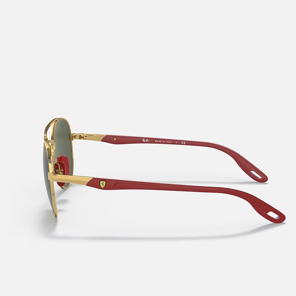 Kính Ray-Ban Rb3696M Scuderia Ferrari Collection Vàng Xanh Lá Đậm