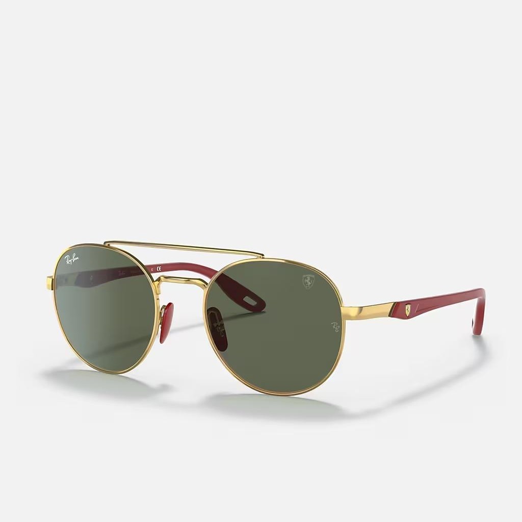 Kính Ray-Ban Rb3696M Scuderia Ferrari Collection Vàng Xanh Lá Đậm