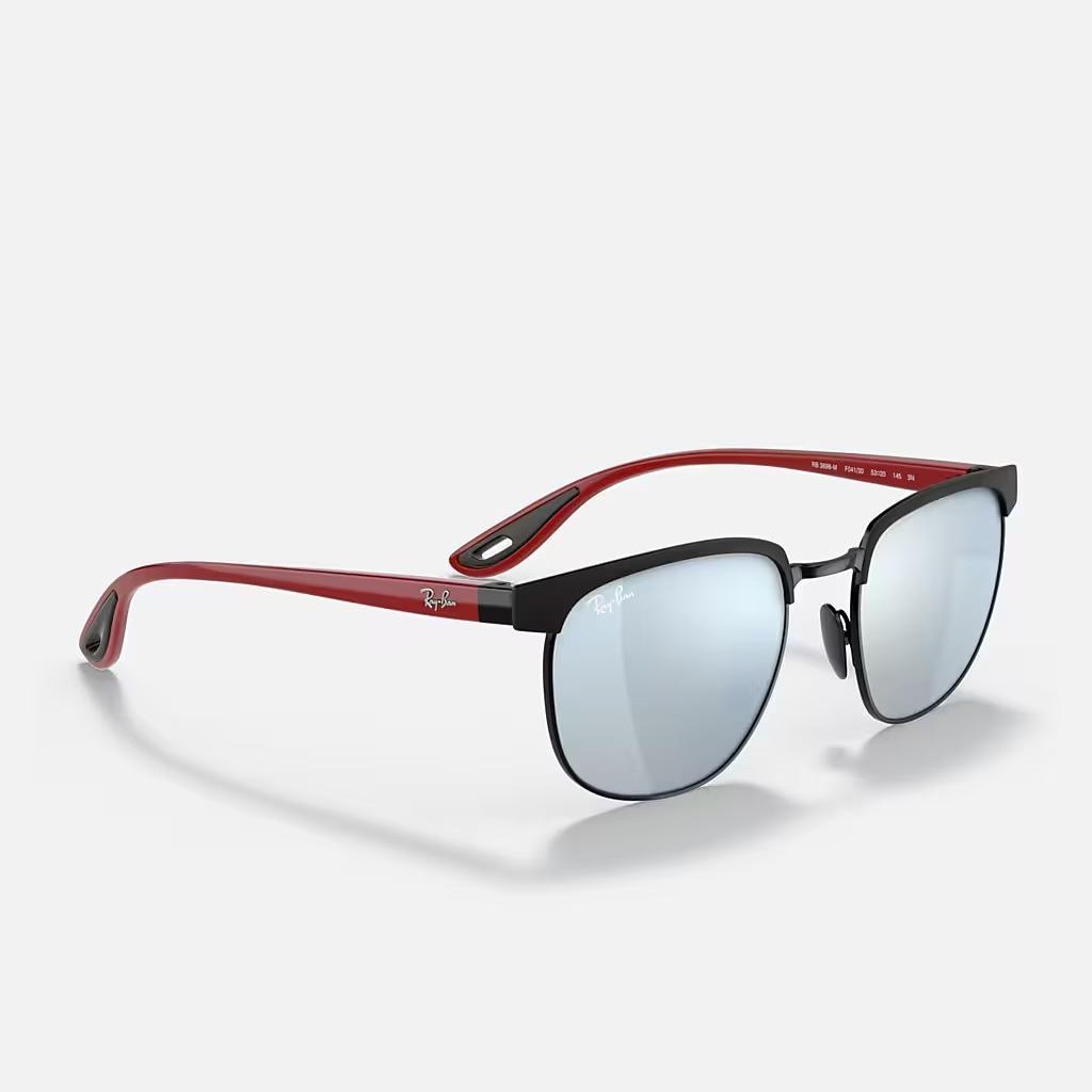 Kính Ray-Ban Rb3698M Scuderia Ferrari Collection Đen Nhám Bạc