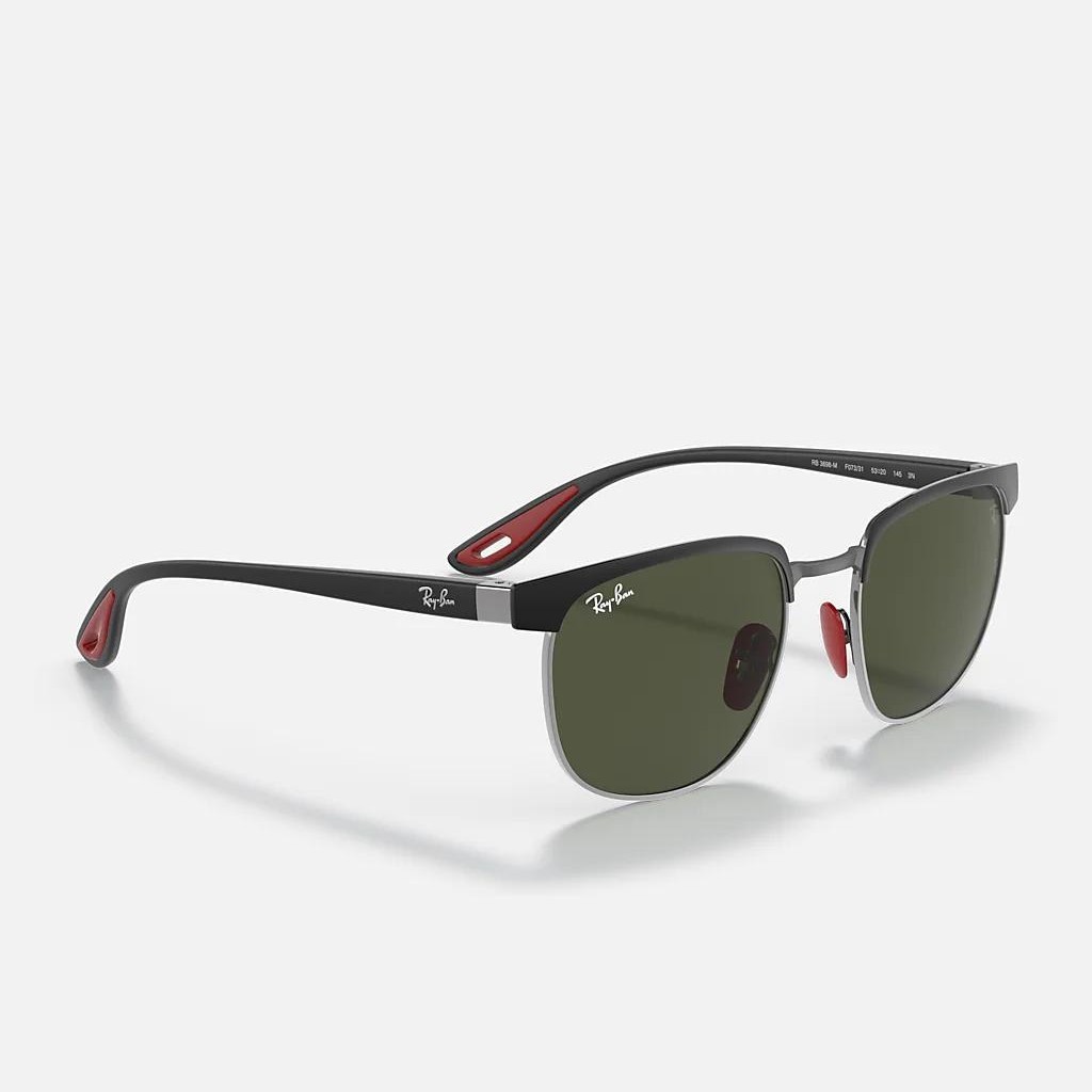 Kính Ray-Ban Rb3698M Scuderia Ferrari Collection Đen Nhám Xanh Lá