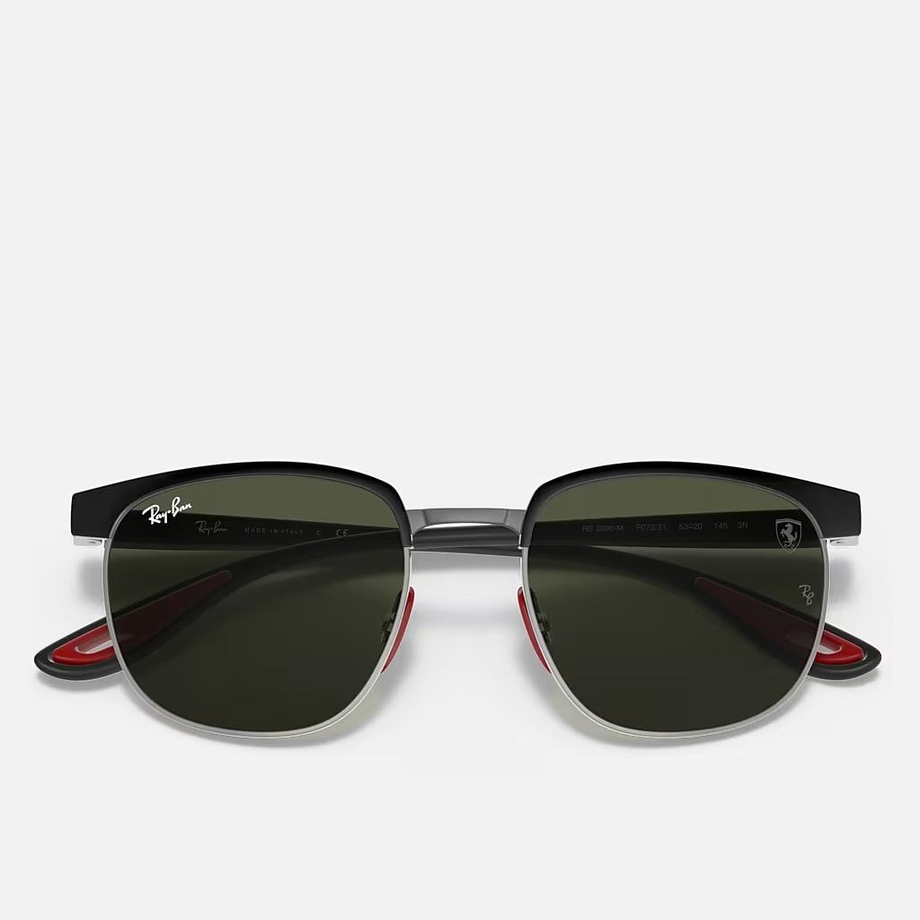 Kính Ray-Ban Rb3698M Scuderia Ferrari Collection Đen Nhám Xanh Lá