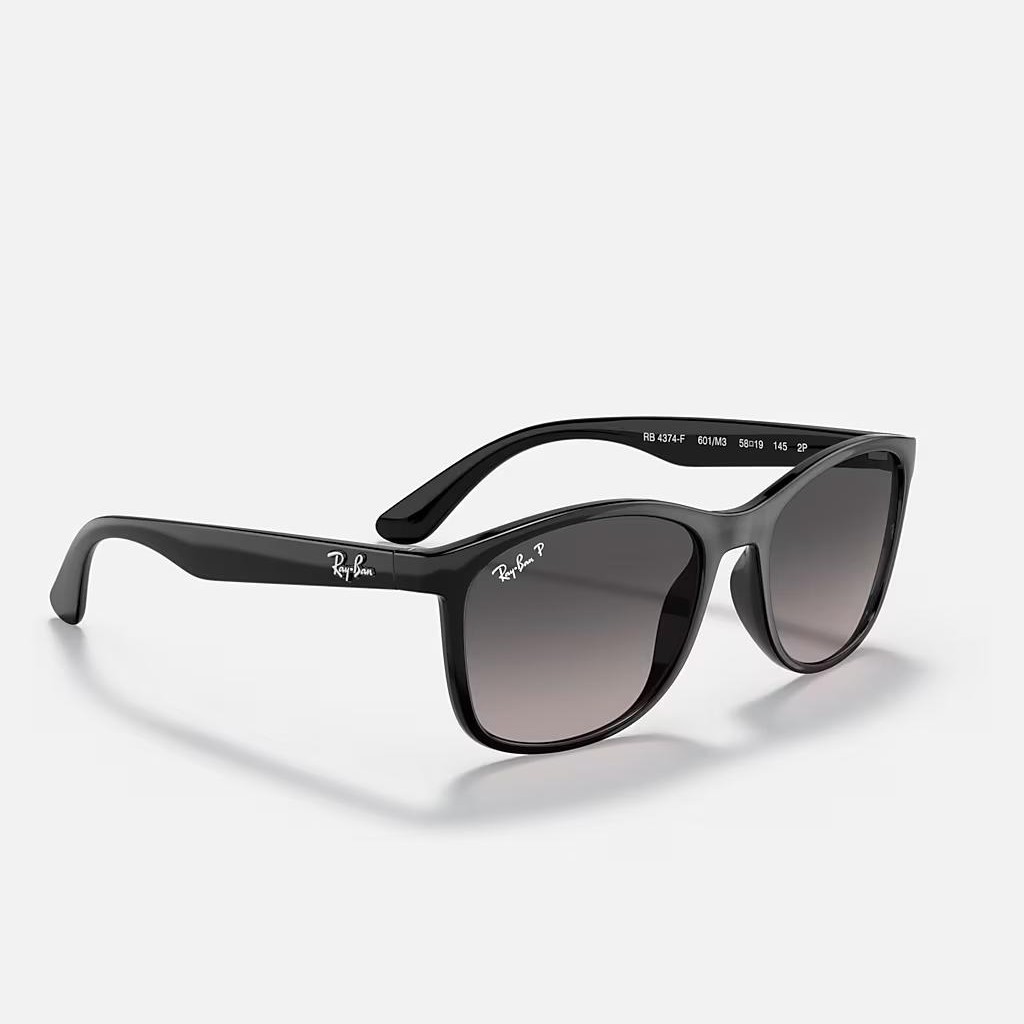 Kính Ray-Ban Rb4374 Polarized Đen Nhám Xám