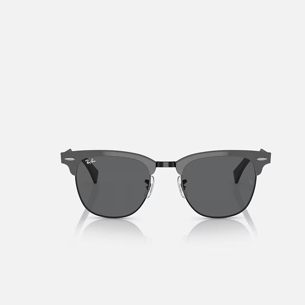 Kính Ray-Ban Clubmaster Aluminum Đen Nhám Xám