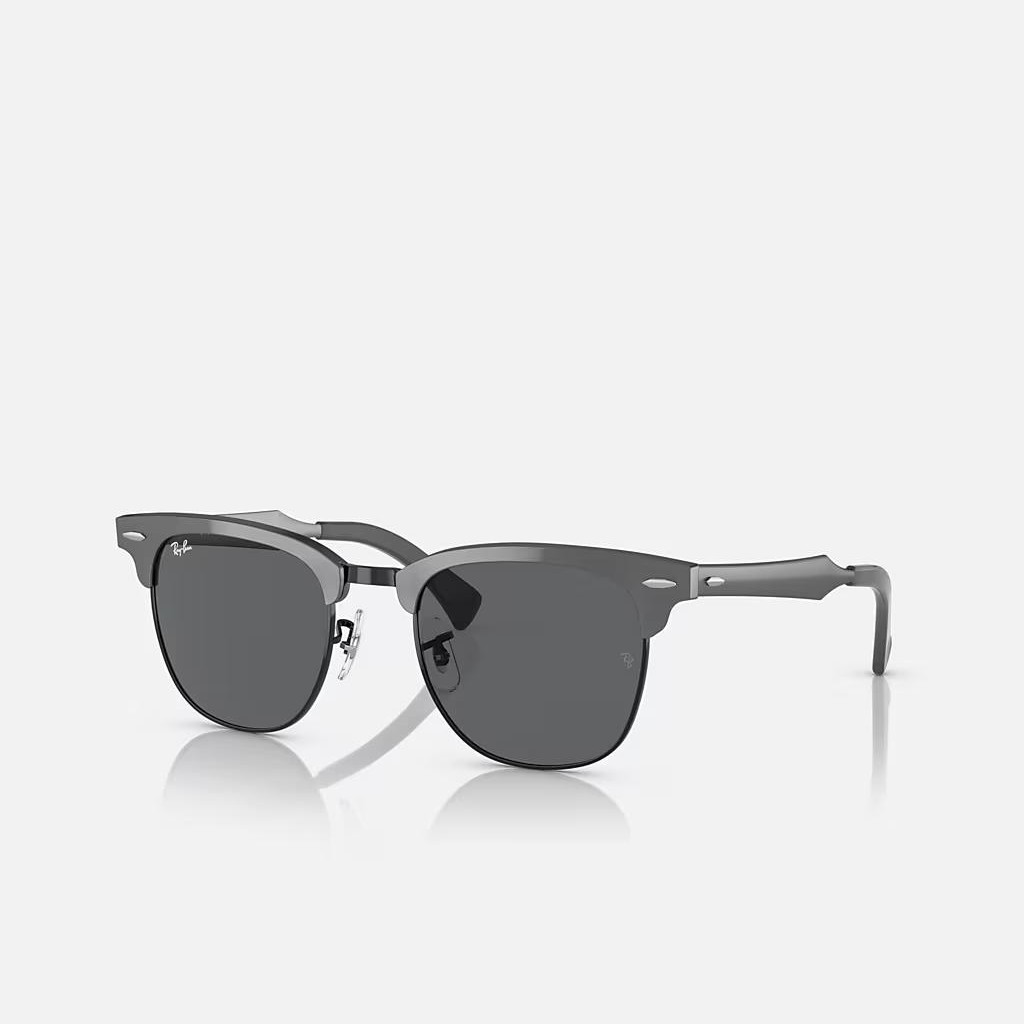 Kính Ray-Ban Clubmaster Aluminum Đen Nhám Xám