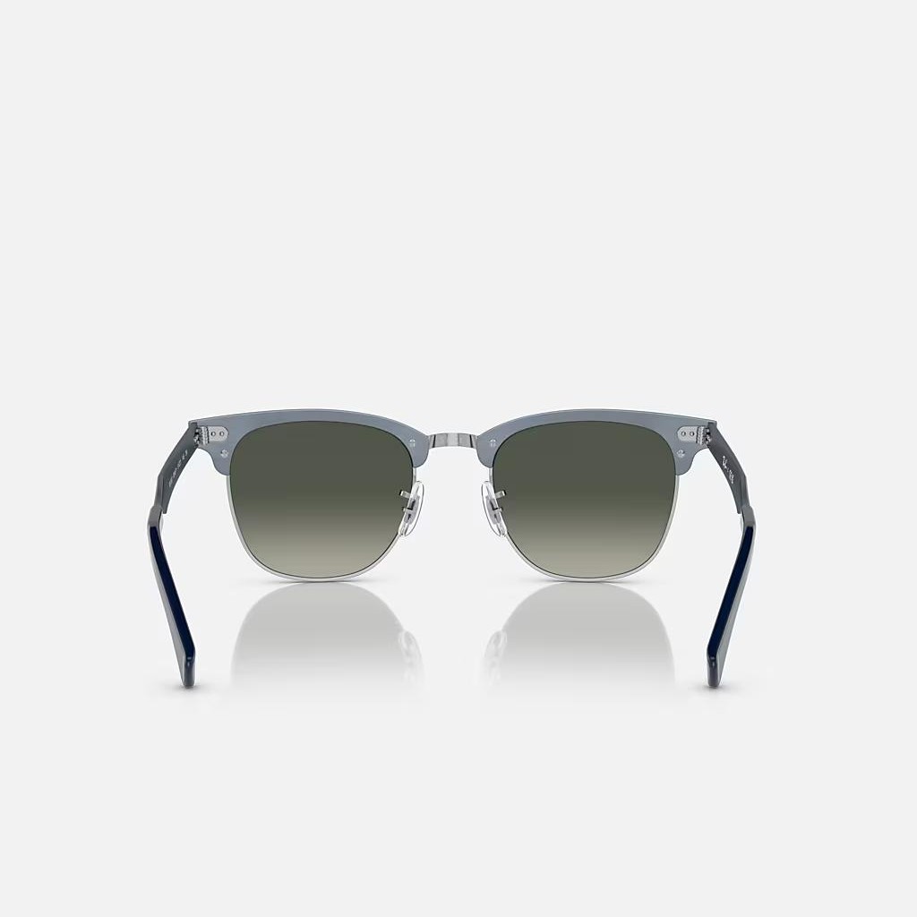 Kính Ray-Ban Clubmaster Aluminum Xanh Dương Nhám Xám