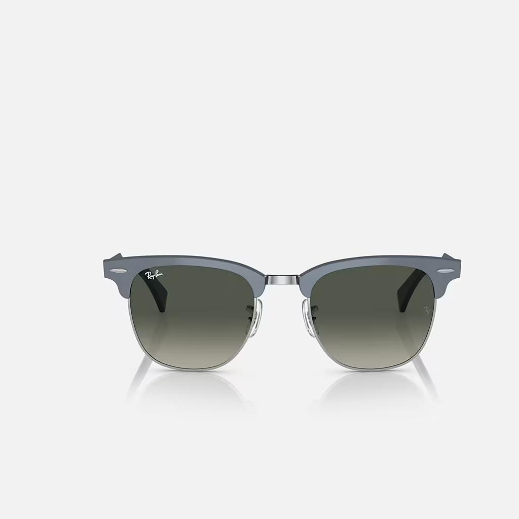 Kính Ray-Ban Clubmaster Aluminum Xanh Dương Nhám Xám