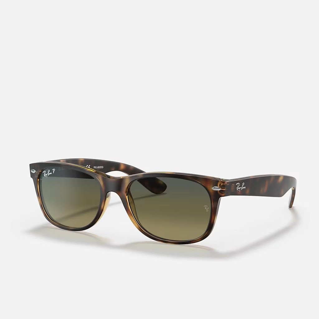 Kính Ray-Ban New Wayfarer Classic Polarized Nâu Nhám Xanh