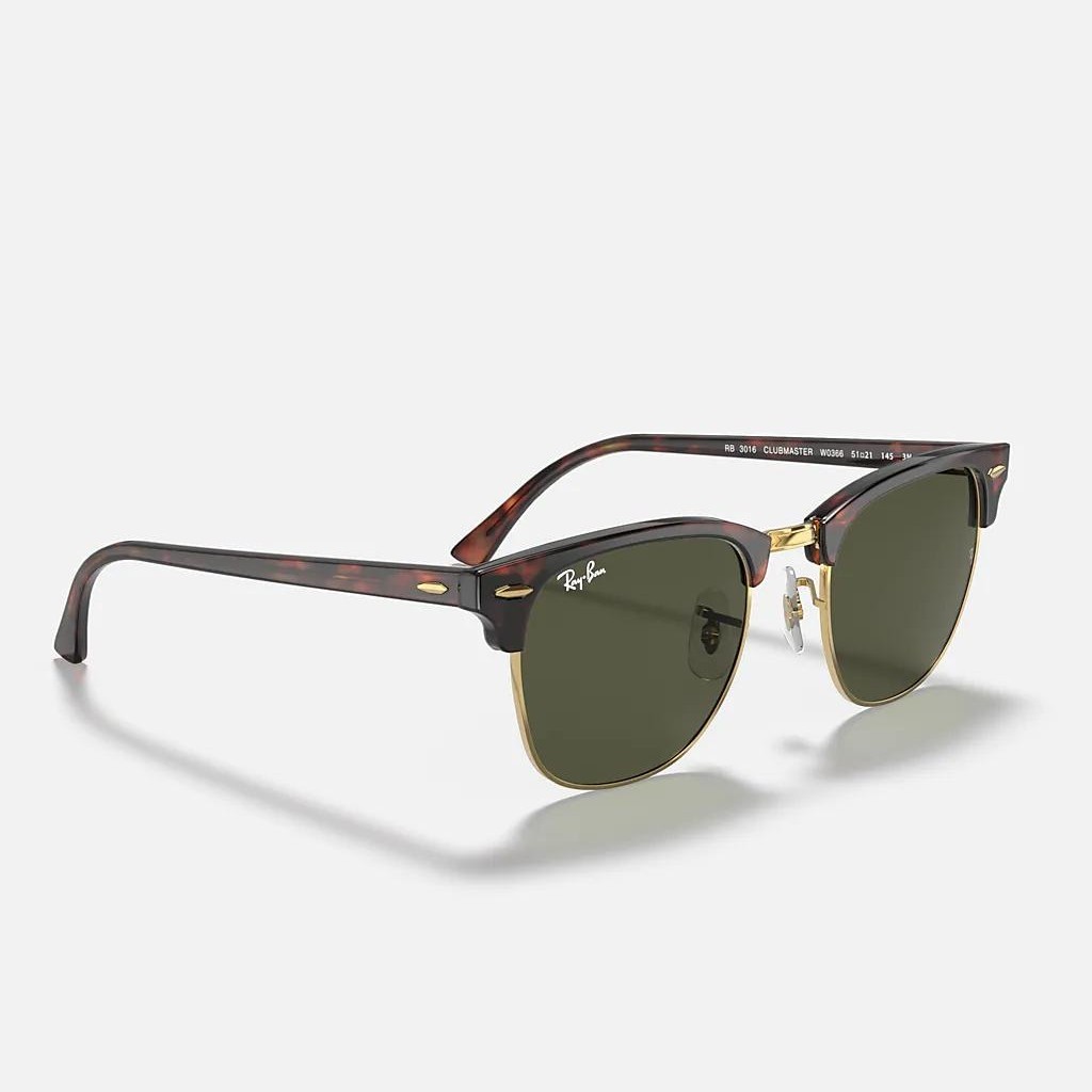 Kính Ray-Ban Clubmaster Classic Vàng Nâu Xanh Lá