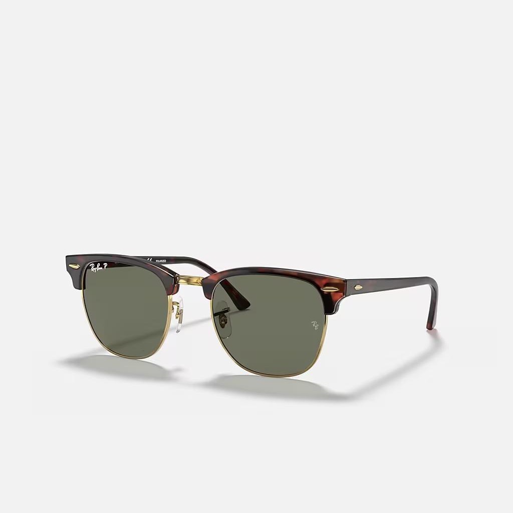 Kính Ray-Ban Clubmaster Classic Polarized Vàng Nâu Xanh Lá