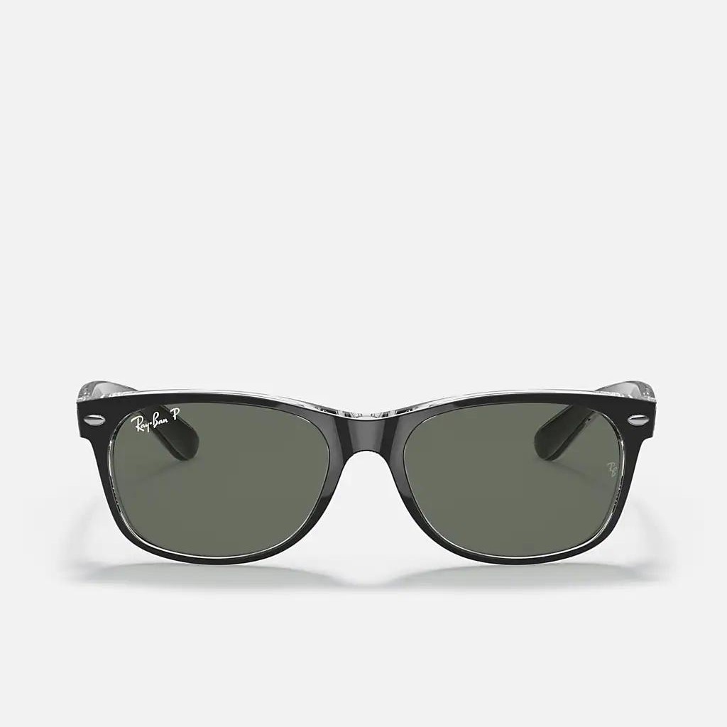 Kính Ray-Ban New Wayfarer Classic Polarized Đen Trong Xanh Lá