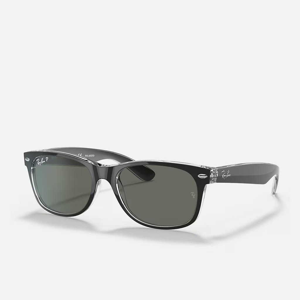 Kính Ray-Ban New Wayfarer Classic Polarized Đen Trong Xanh Lá