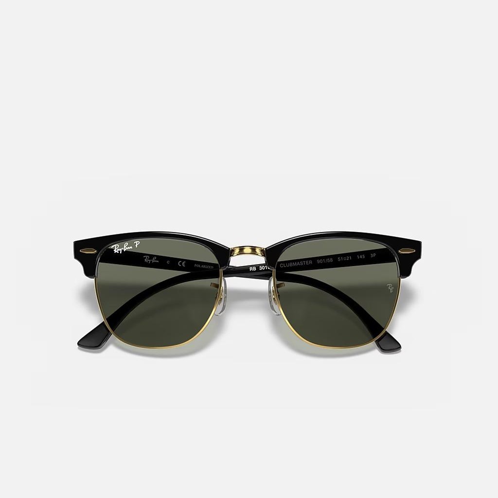 Kính Ray-Ban Clubmaster Classic Polarized Đen Xanh Lá