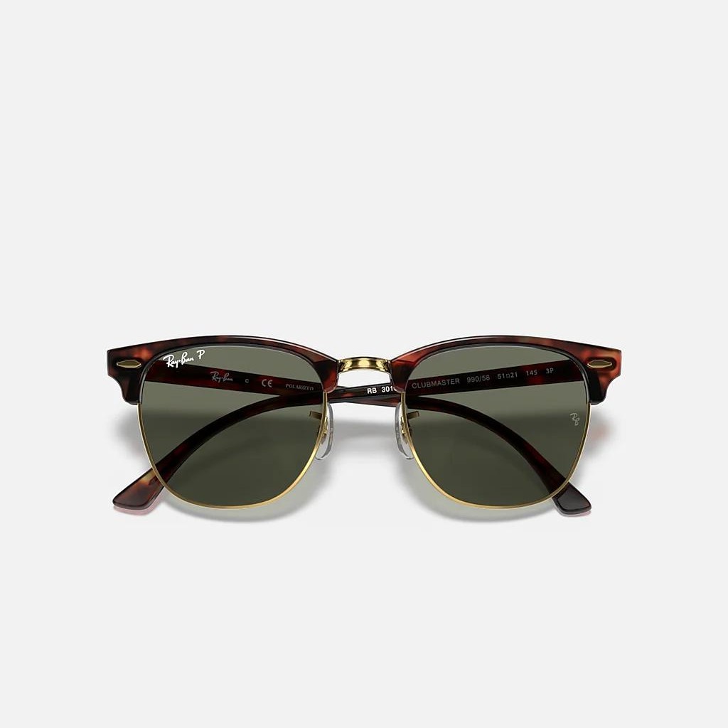 Kính Ray-Ban Clubmaster Classic Polarized Đỏ Nâu Xanh Lá