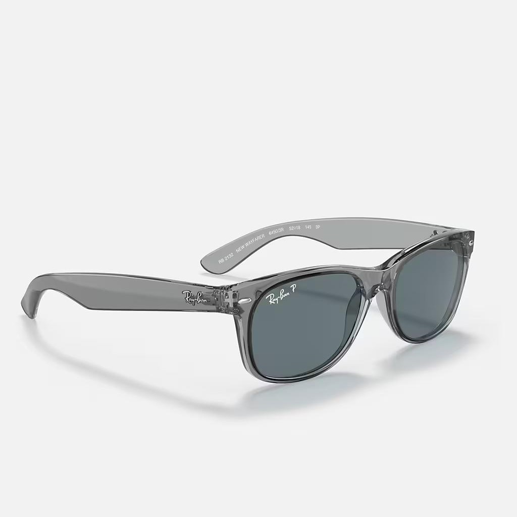 Kính Ray-Ban New Wayfarer Classic Polarized Xám Trong Xanh Dương