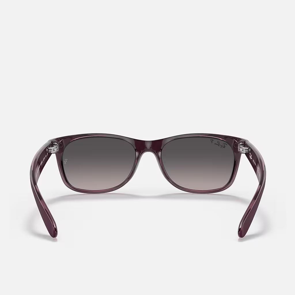 Kính Ray-Ban New Wayfarer Classic Polarized Tím Nhám Trong Xám