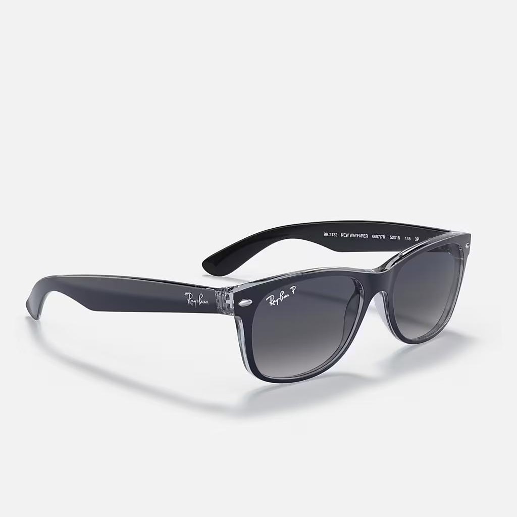 Kính Ray-Ban New Wayfarer Classic Polarized Xanh Dương Nhám