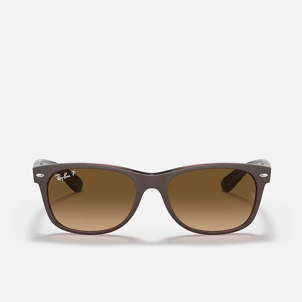 Kính Ray-Ban New Wayfarer Classic Polarized Nâu Nhám Trong