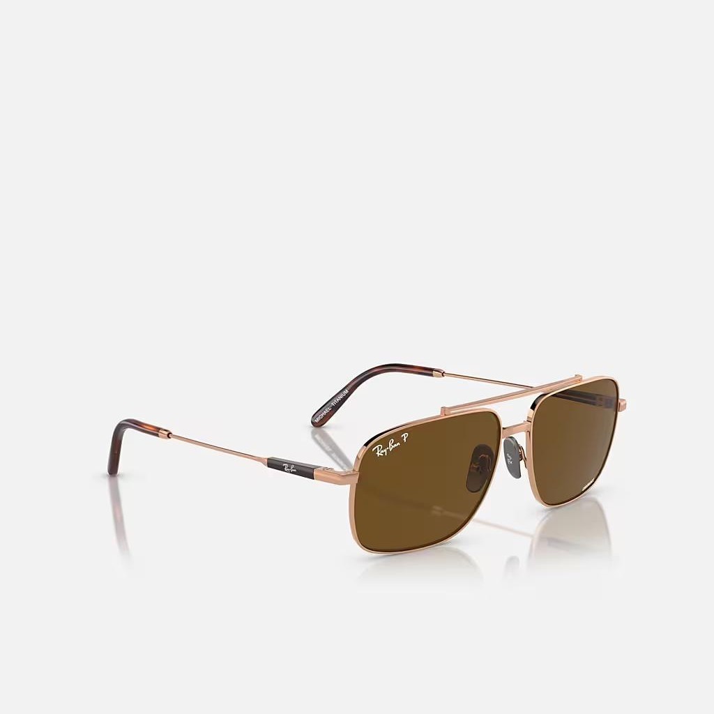 Kính Ray-Ban Michael Titanium Polarized Nâu Sáng