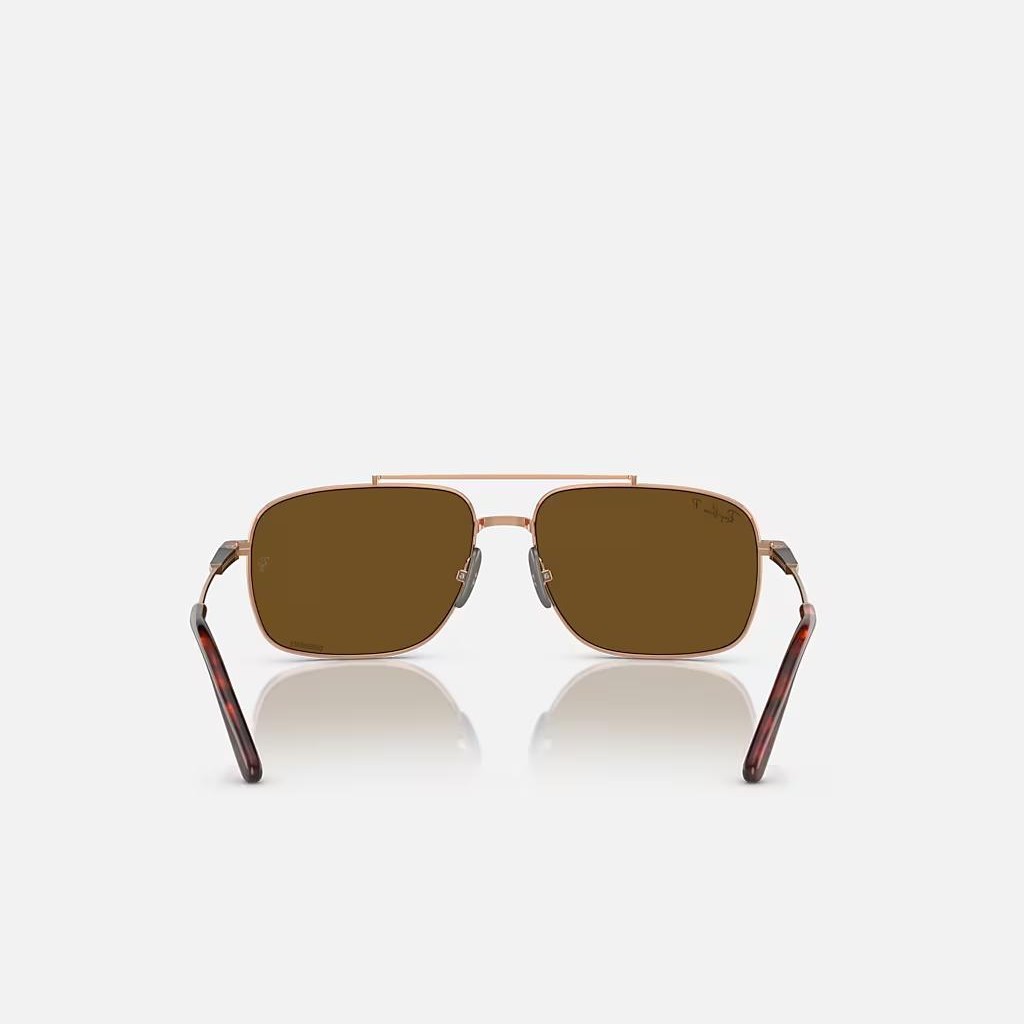 Kính Ray-Ban Michael Titanium Polarized Nâu Sáng