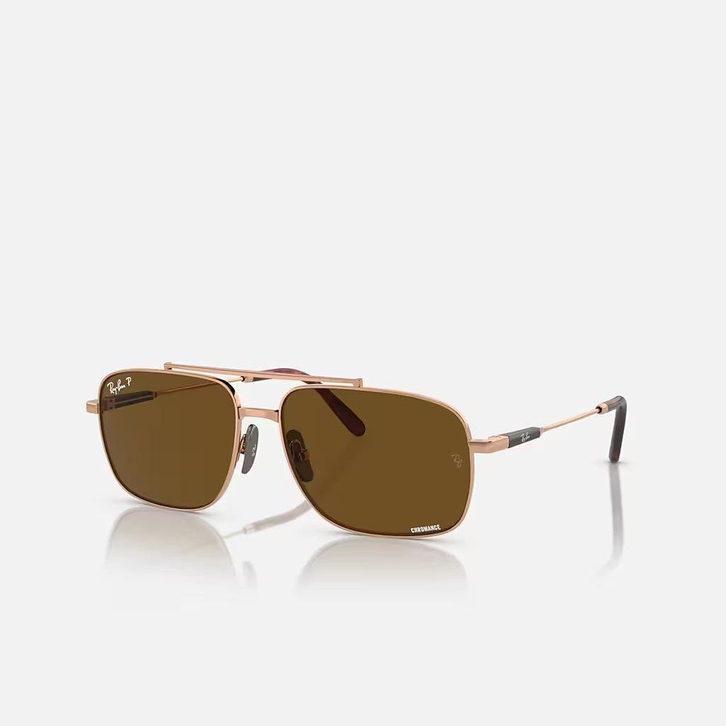 Kính Ray-Ban Michael Titanium Polarized Nâu Sáng