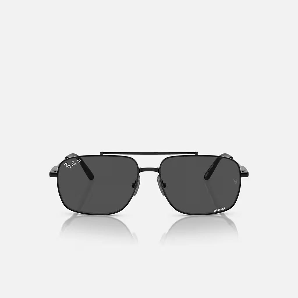 Kính Ray-Ban Michael Titanium Polarized Đen Xám Đậm