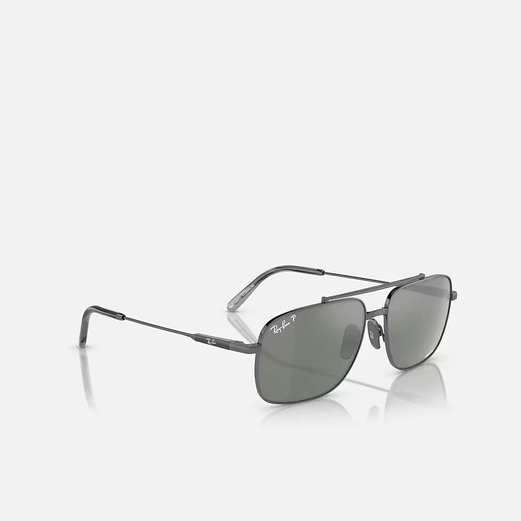 Kính Ray-Ban Michael Titanium Polarized Xám Bạc