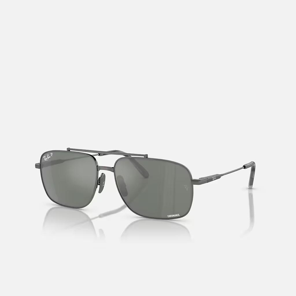 Kính Ray-Ban Michael Titanium Polarized Xám Bạc