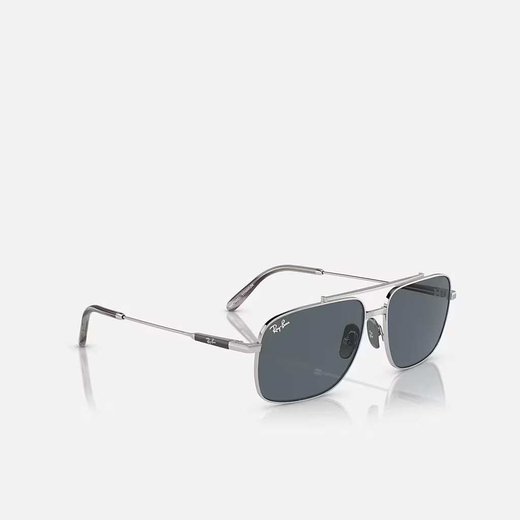 Kính Ray-Ban Michael Titanium Bạc Xanh Dương