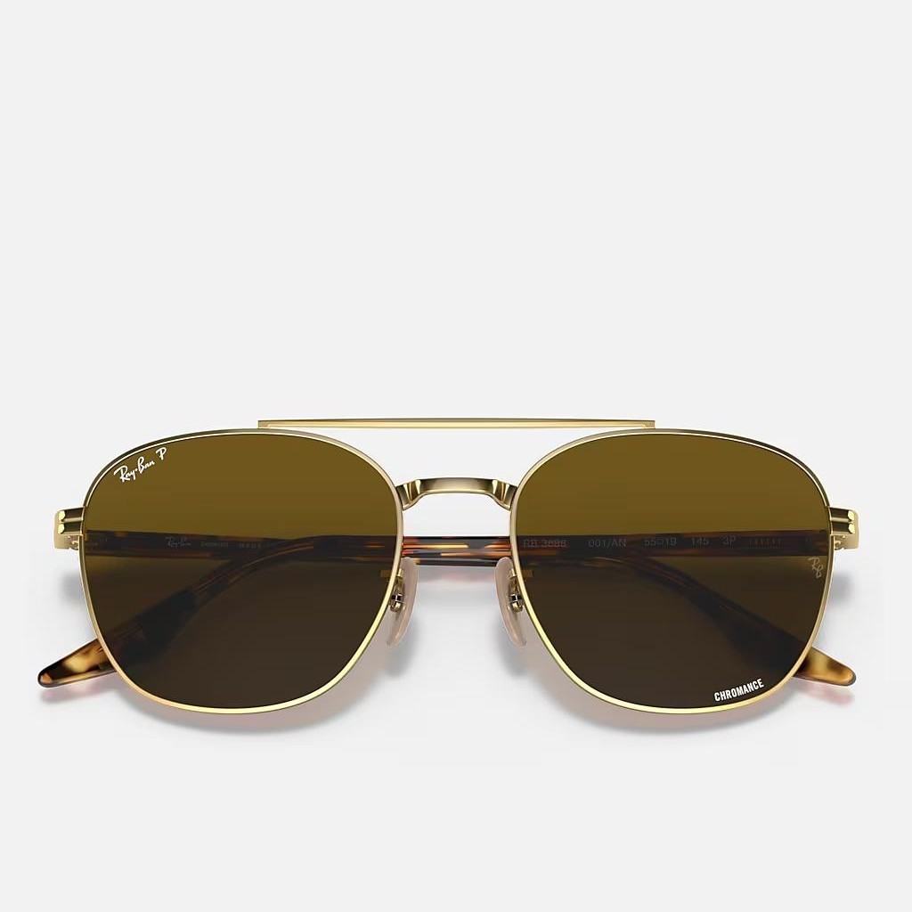 Kính Ray-Ban Rb3688 Polarized Vàng Nâu