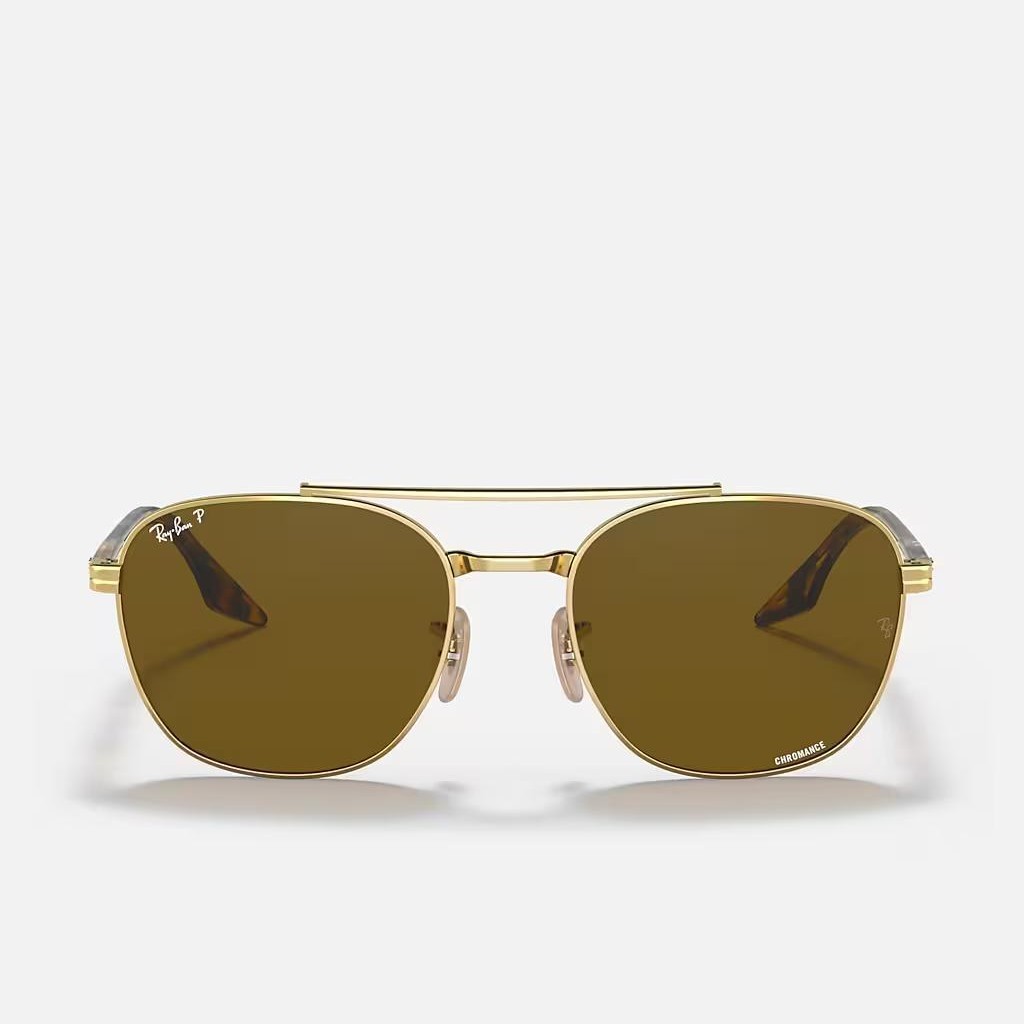 Kính Ray-Ban Rb3688 Polarized Vàng Nâu