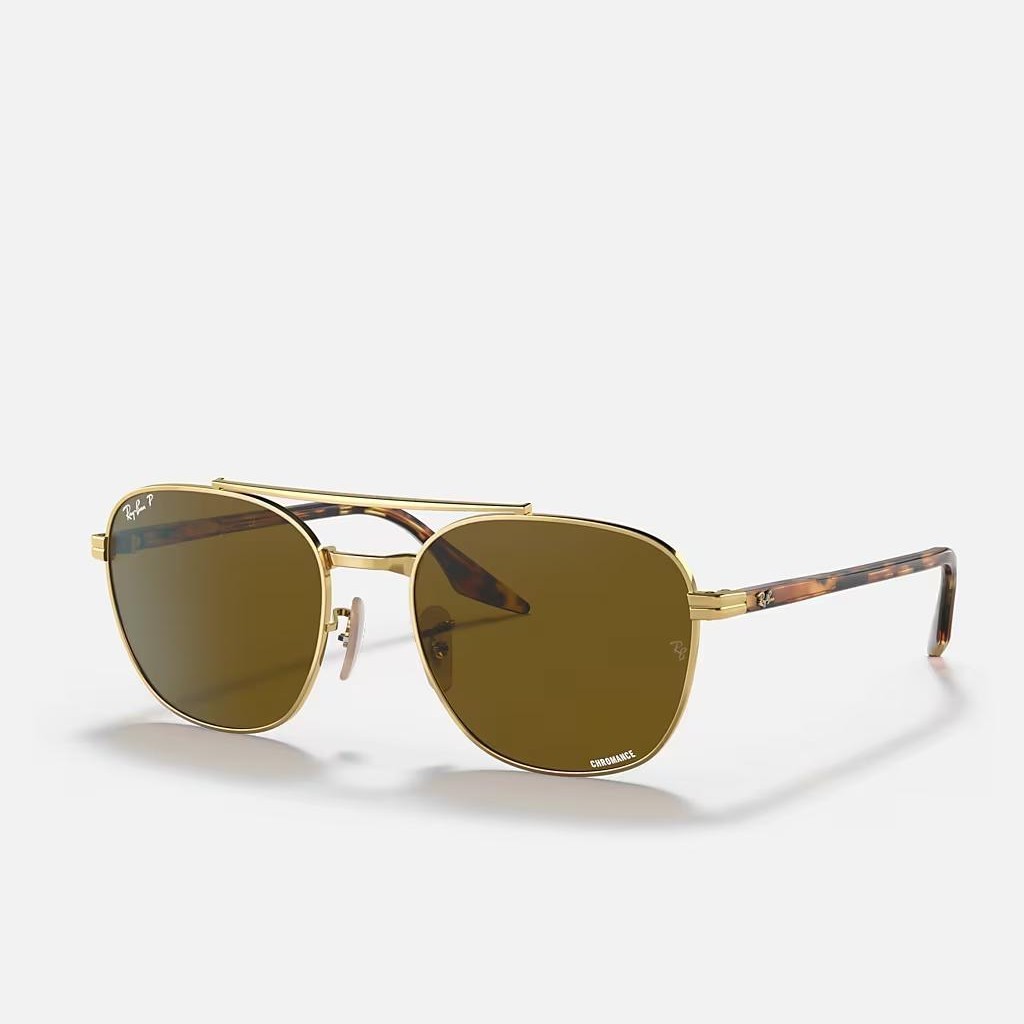 Kính Ray-Ban Rb3688 Polarized Vàng Nâu