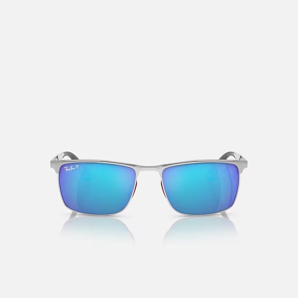 Kính Ray-Ban Rb3726M Scuderia Ferrari Collection Polarized Bạc Xanh Dương