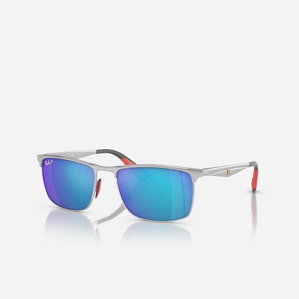 Kính Ray-Ban Rb3726M Scuderia Ferrari Collection Polarized Bạc Xanh Dương