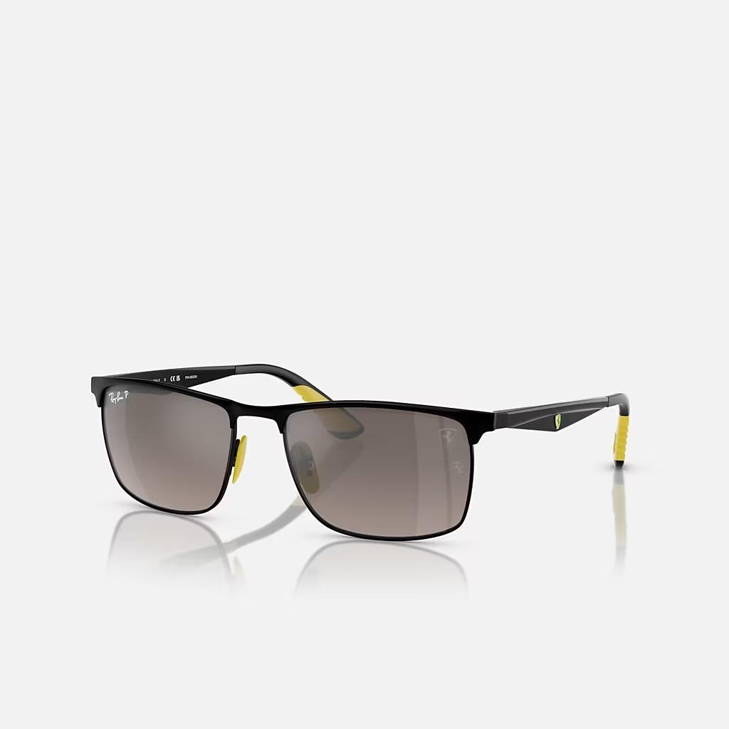 Kính Ray-Ban Rb3726M Scuderia Ferrari Collection Polarized Đen Nhám Xám