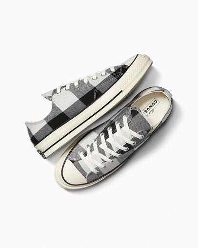 Giày Converse Chuck 70 Upcycled Cổ Thấp Nam Trắng Đen