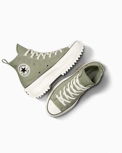 Giày Converse Run Star Hike Platform Embroidery Cổ Cao Nam Xanh Lá