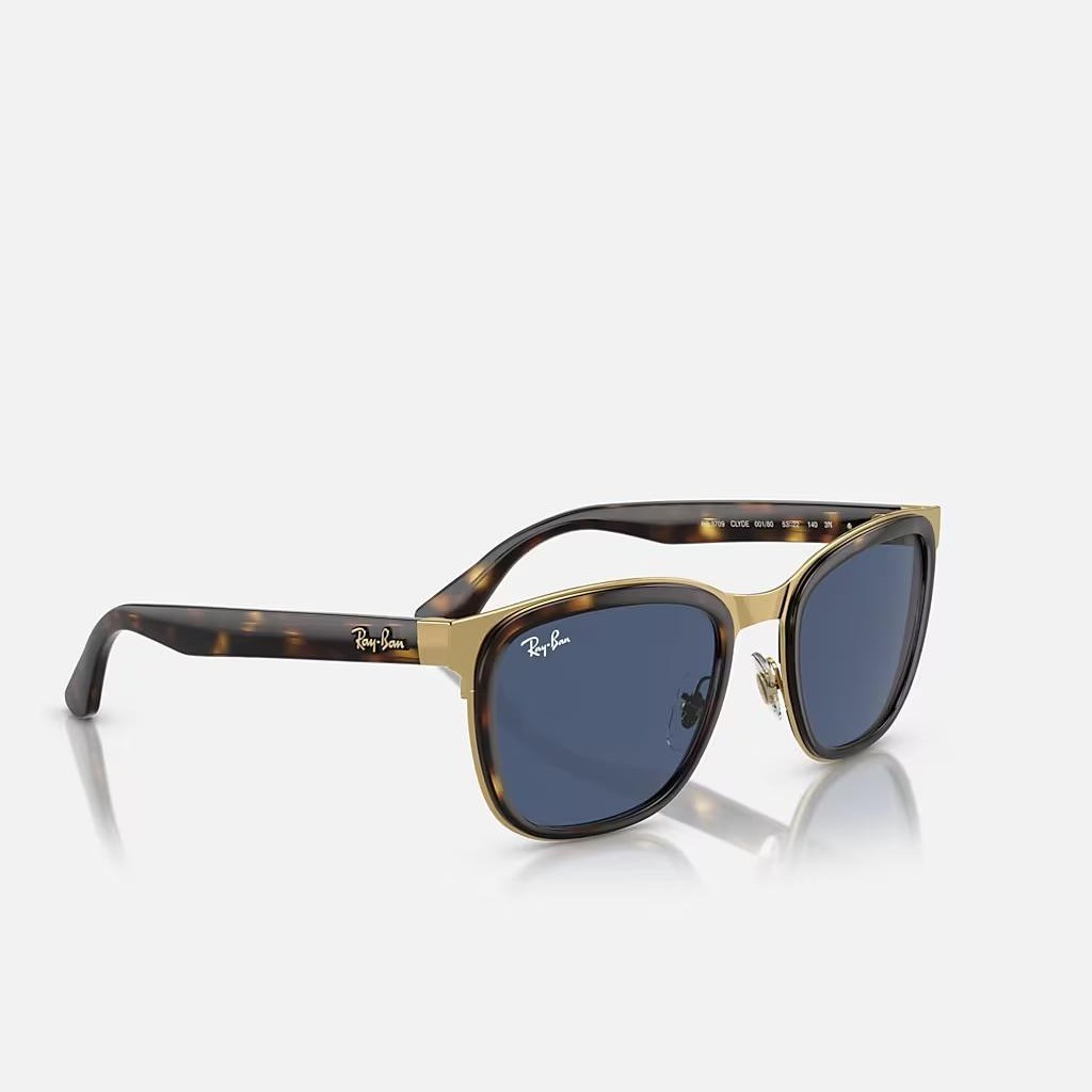 Kính Ray-Ban Clyde Vàng Nâu Xanh Dương