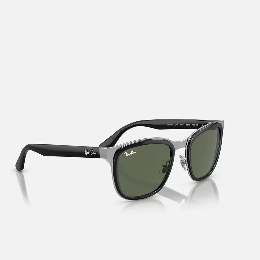 Kính Ray-Ban Clyde Bạc Đen Xanh Lá