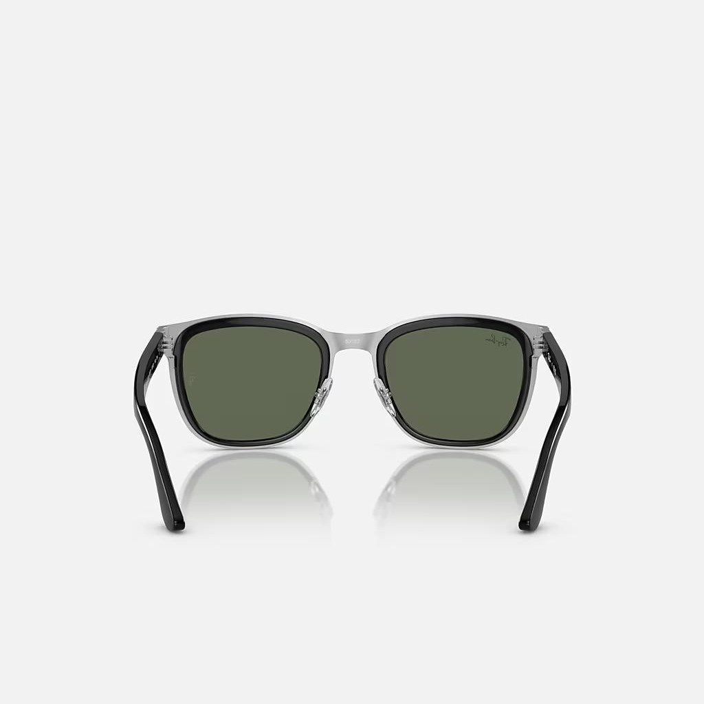 Kính Ray-Ban Clyde Bạc Đen Xanh Lá