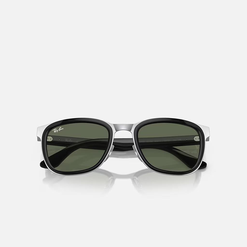 Kính Ray-Ban Clyde Bạc Đen Xanh Lá