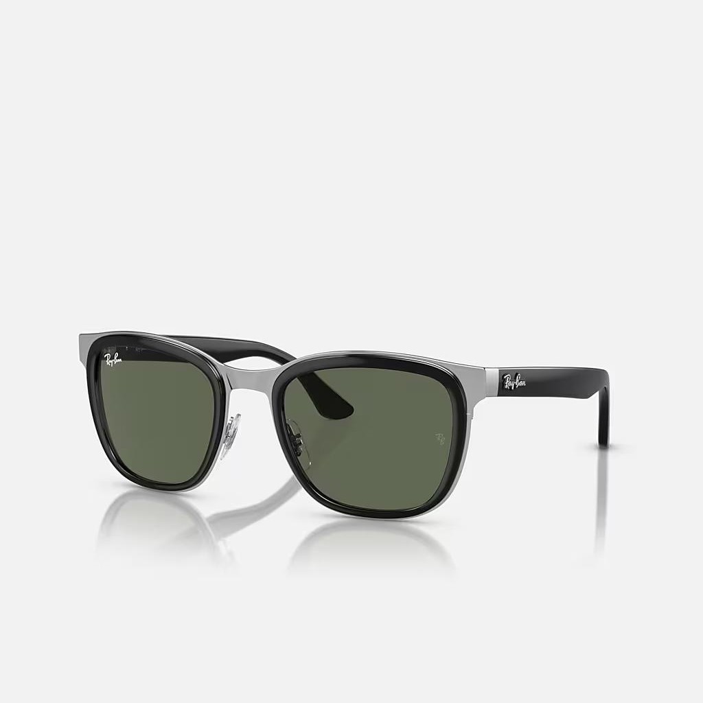 Kính Ray-Ban Clyde Bạc Đen Xanh Lá