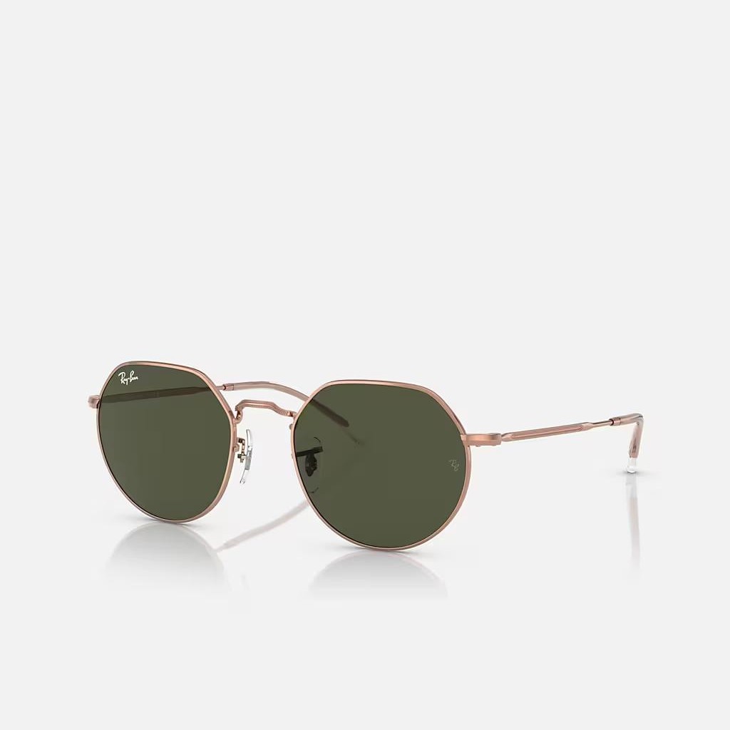 Kính Ray-Ban Jack Rose Gold Hồng Xanh Lá