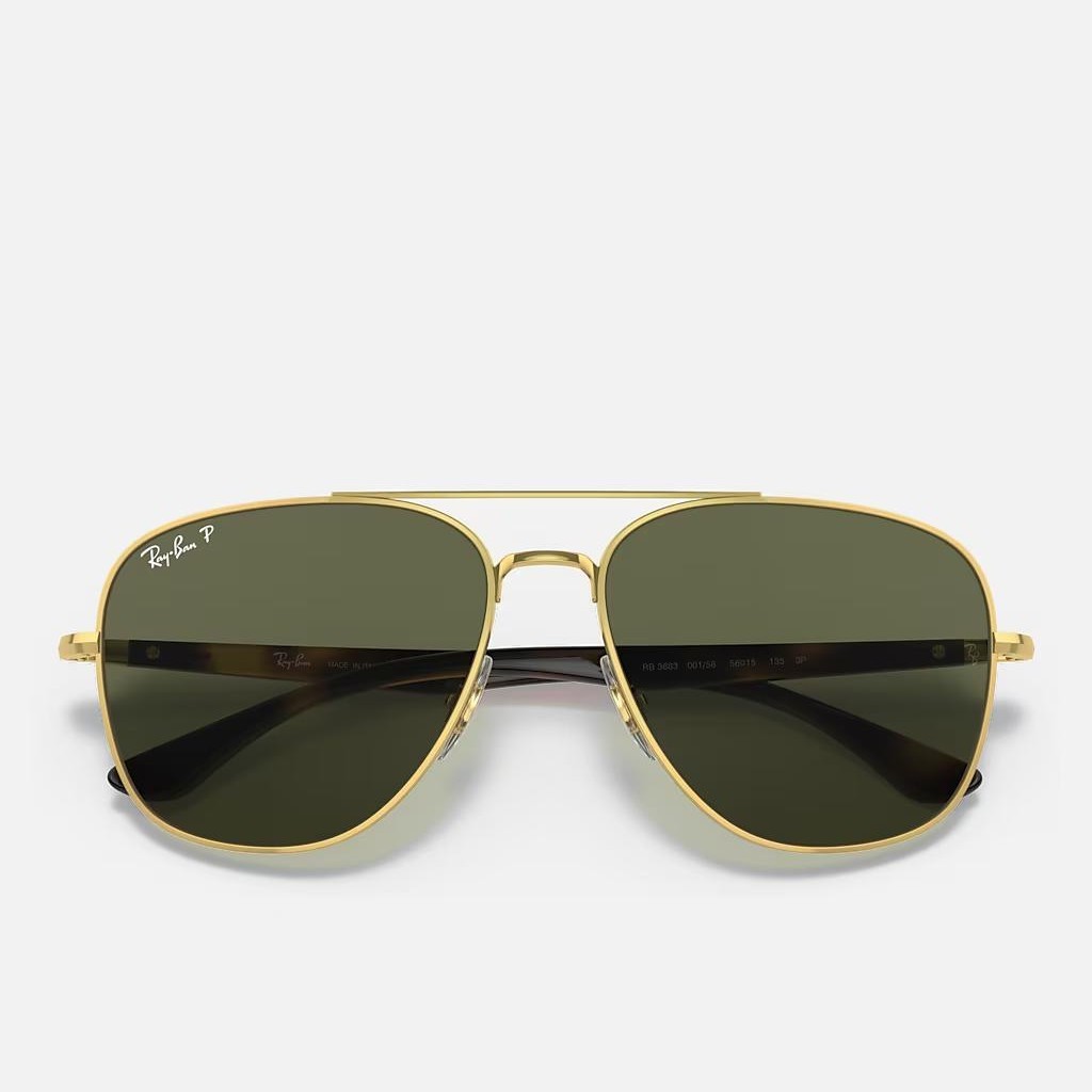 Kính Ray-Ban Rb3683 Polarized Vàng Xanh Lá