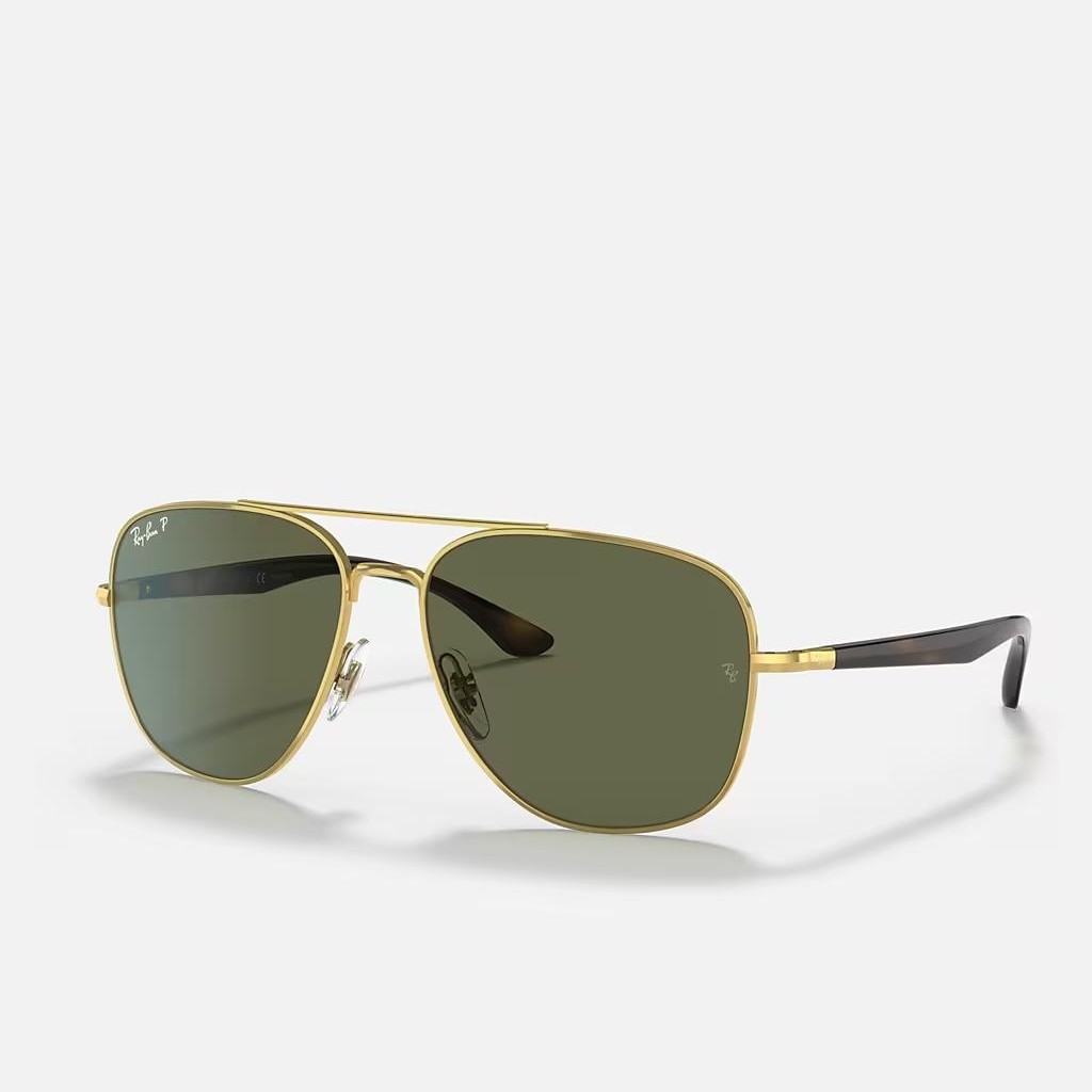 Kính Ray-Ban Rb3683 Polarized Vàng Xanh Lá