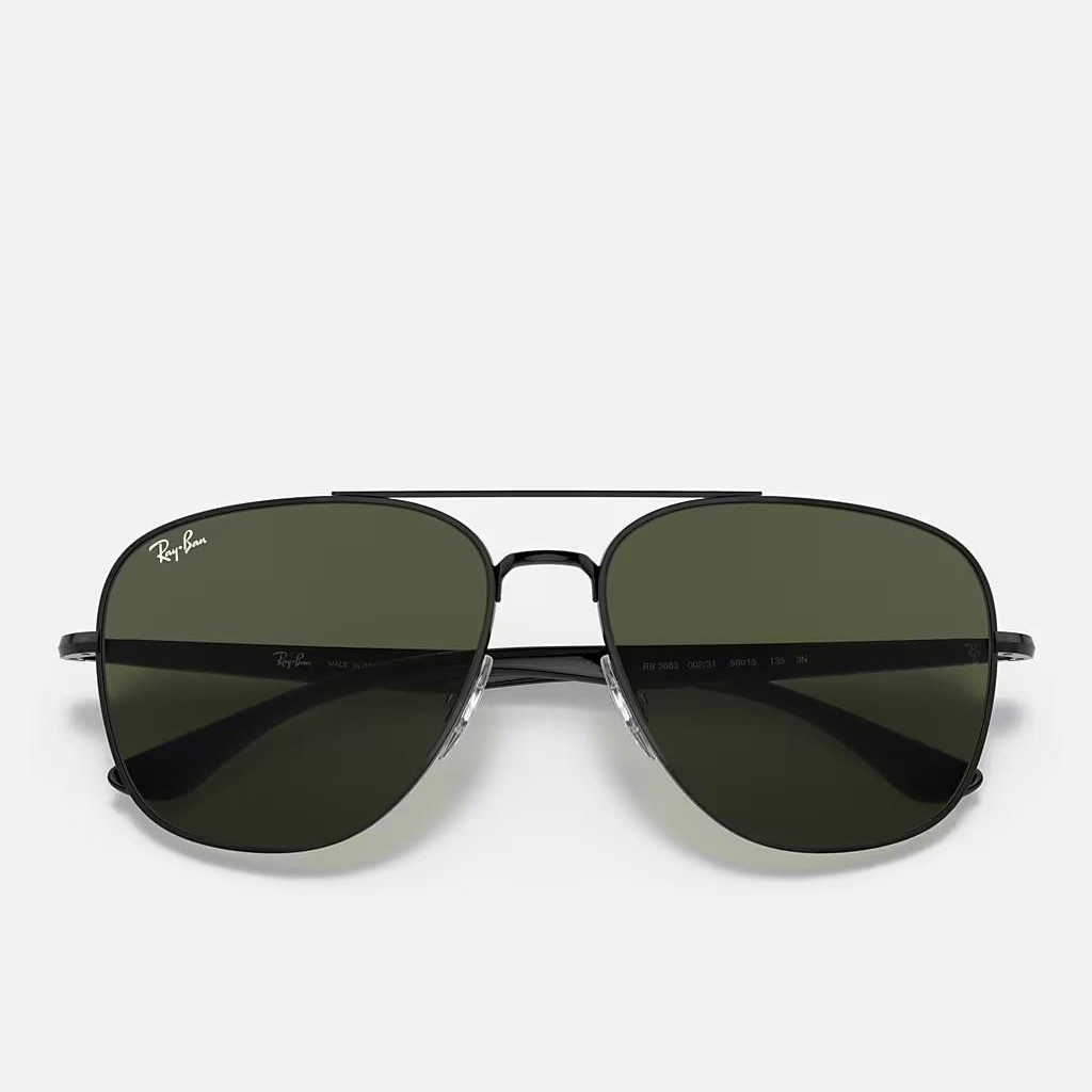 Kính Ray-Ban Rb3683 Đen Xanh Lá