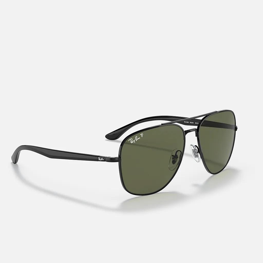 Kính Ray-Ban Rb3683 Polarized Đen Xanh Lá